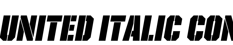 United Italic Cond Stencil Font Download Free